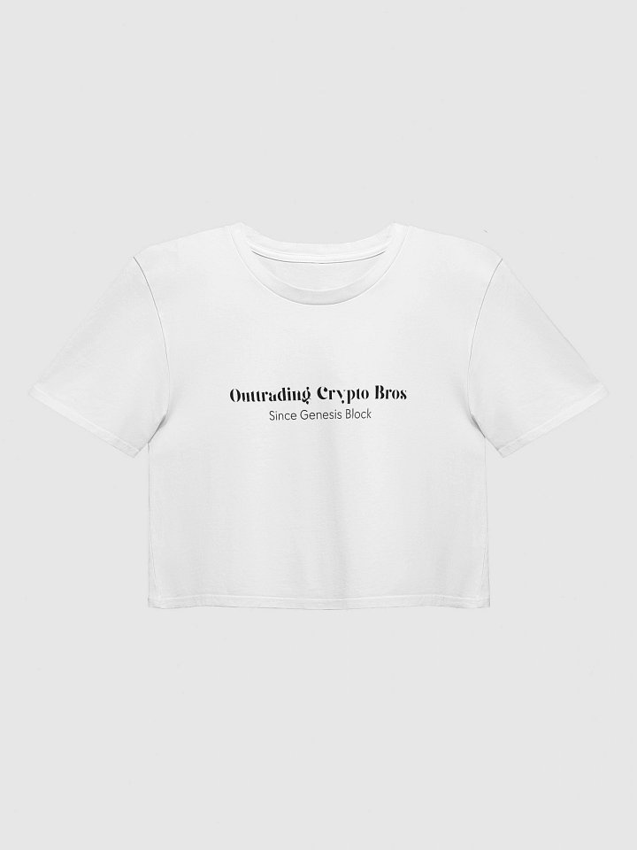 Outtrading Crypto Bros Since Genesis Block | Black Font Crop Top product image (41)
