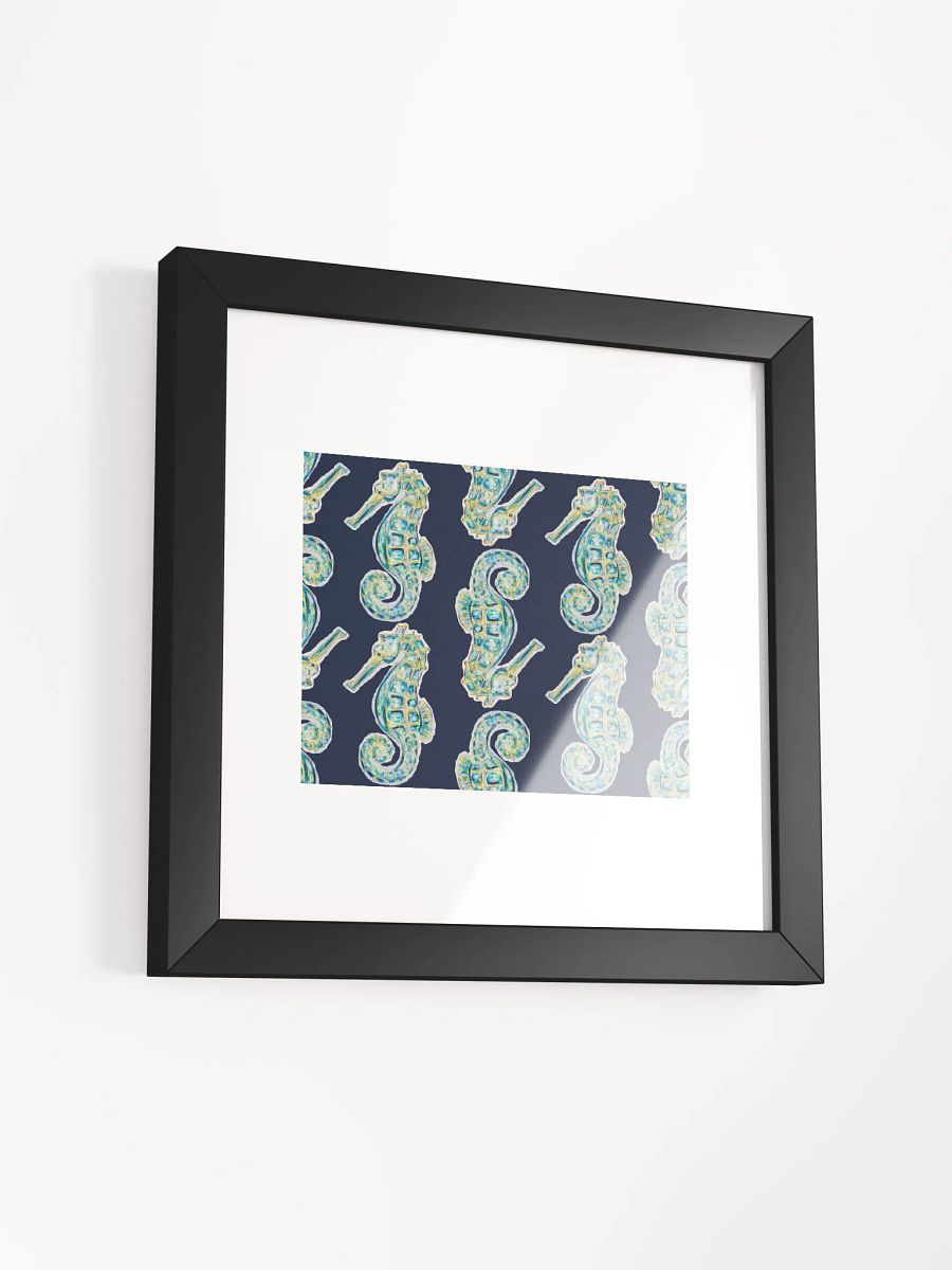 Painted Seahorse | Square Orientation Print | by Monique Faella Designs™ | Framed Coastal Wall Art | Museum-Quality Print product image (3)