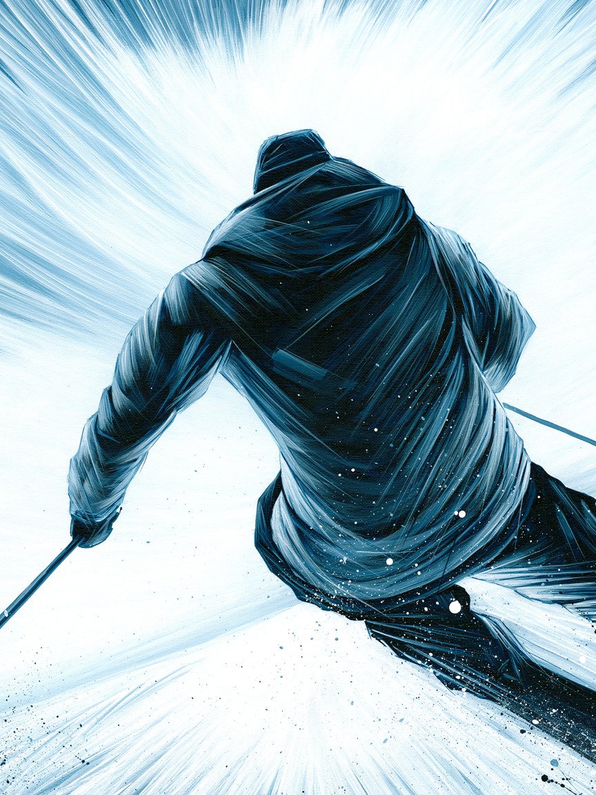 Skiing The Winter Light 2 - Mounted Print product image (2)