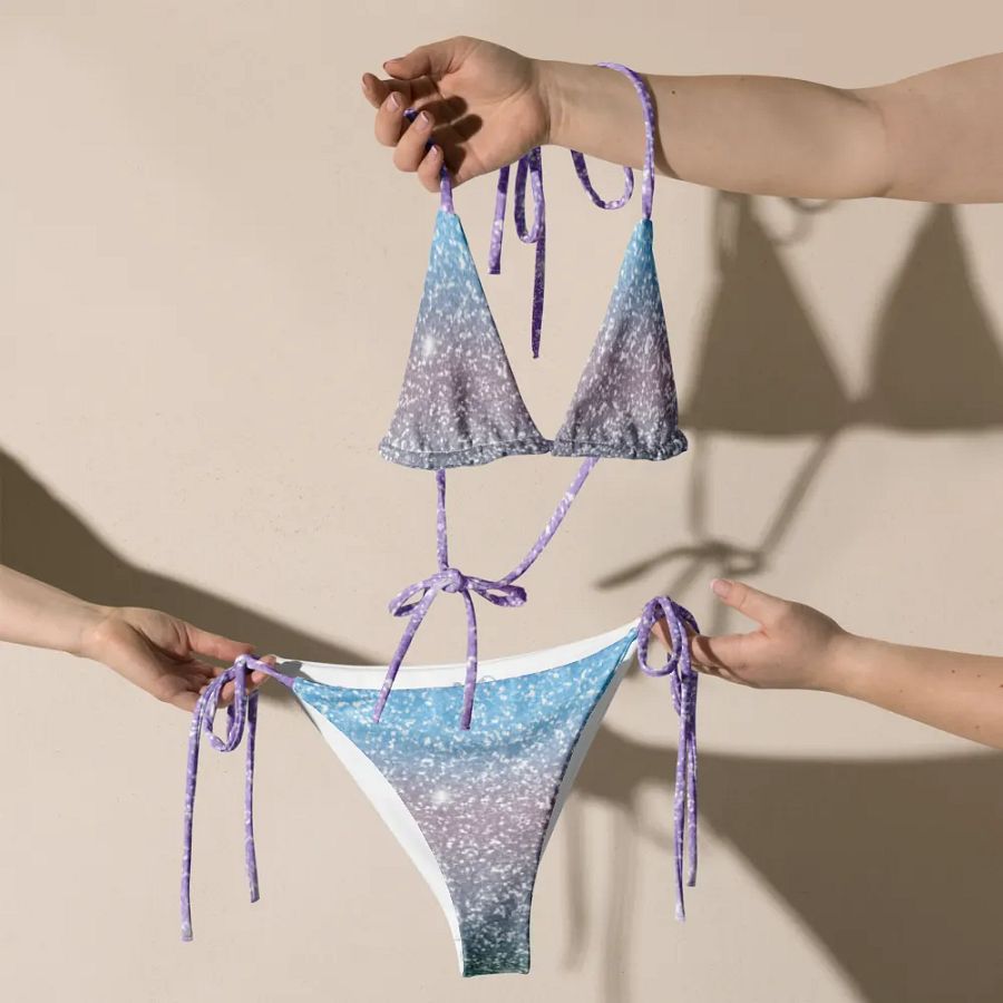 Glitter Unicorn Texture Design String Bikini (6) product image (7)