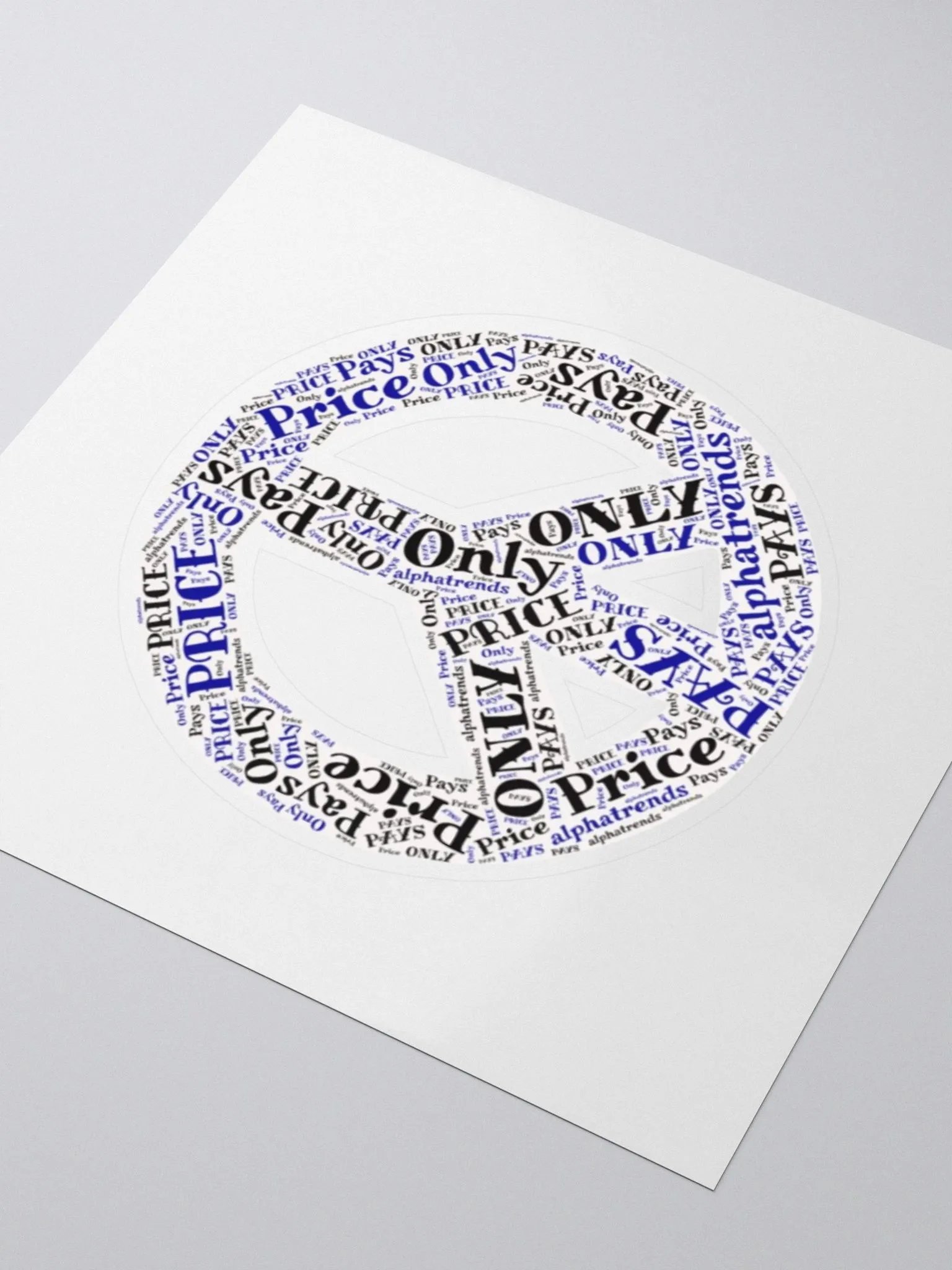 Peace Sign Only Price Pays Sticker product image (3)