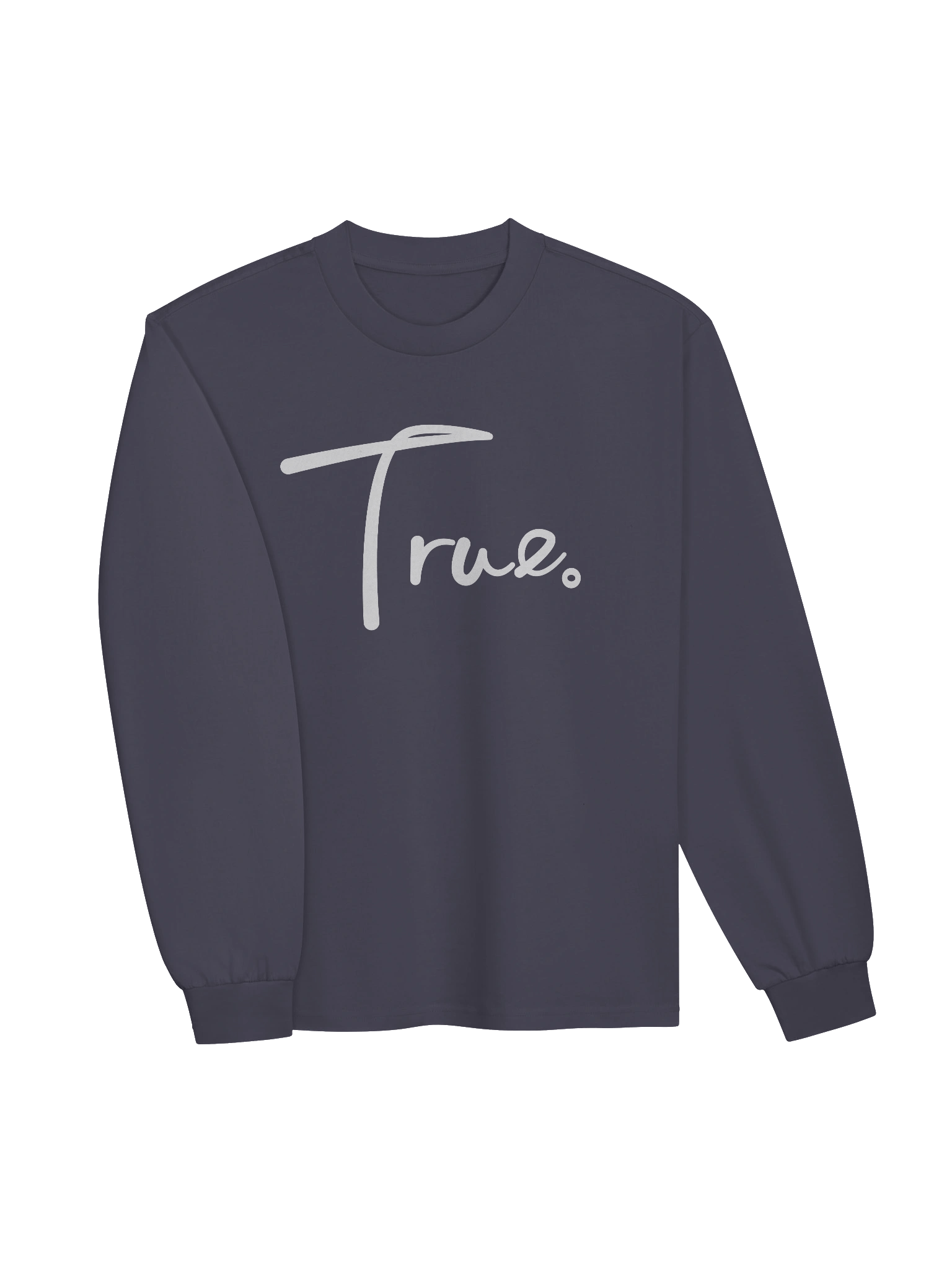 Volume Long Sleeve — in Midnight Blue + Whisper White (Oversized/Unisex) product image (2)