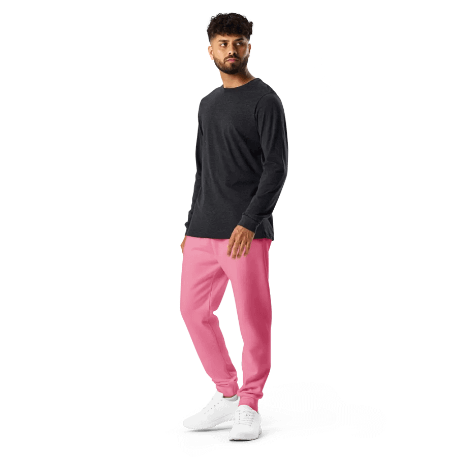 Plain Rosy Pink Soft Summer Recycled Polyester Premium Men's Joggers by Treasure Pie product image (12)