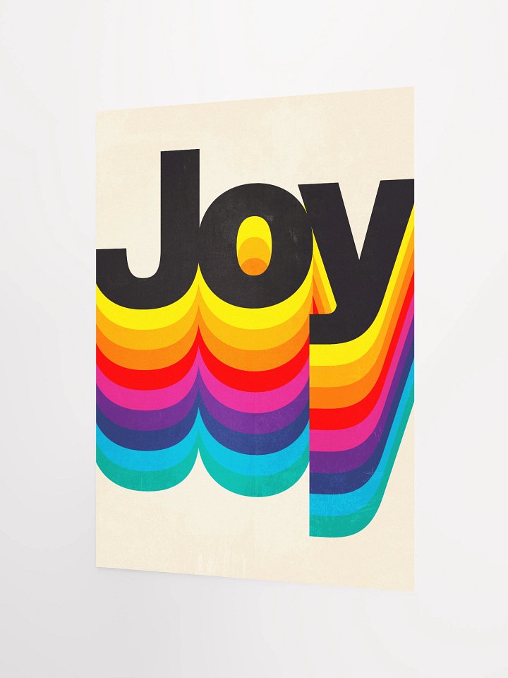Joy: 70s Retro Colorful Typography Poster Art Print product image (9)