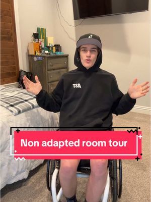 My non adapted room! #buddyboy805 #wheelchair #paralyzed #spinalcordinjury #pray4jared #dirtbike #dirtbikecrash #sciawareness #motocross #room #roomtour 