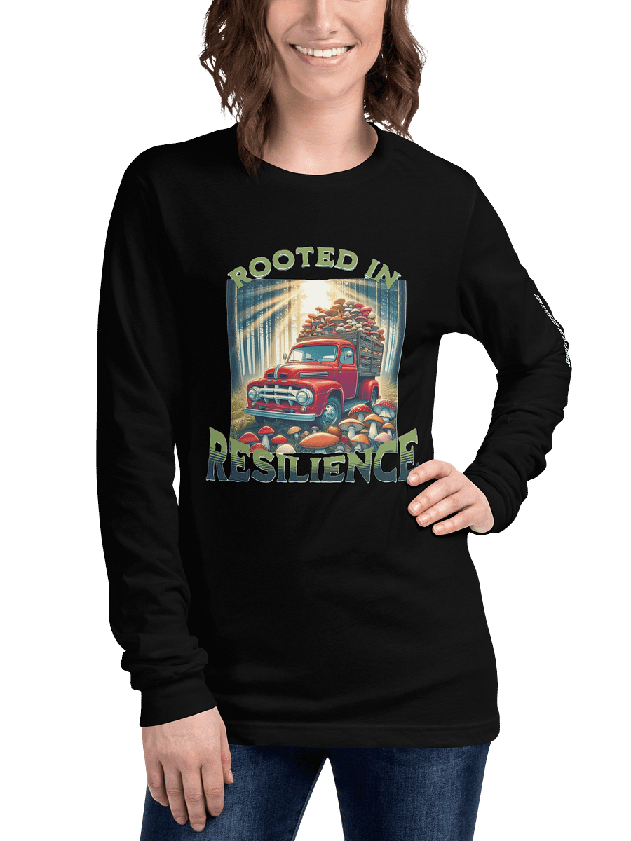 Vintage Red Truck with Mushrooms | Rooted in Resilience Long Sleeve T-Shirt product image (1)