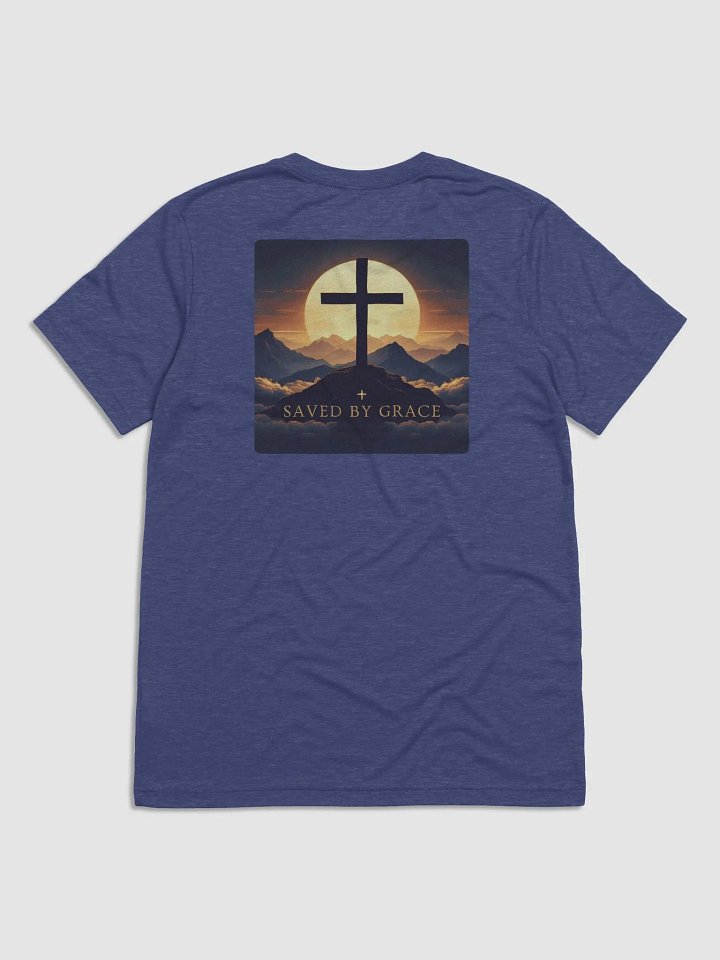 Saved By Grace Christian Triblend T-Shirt | Ephesians 2:8 product image (2)
