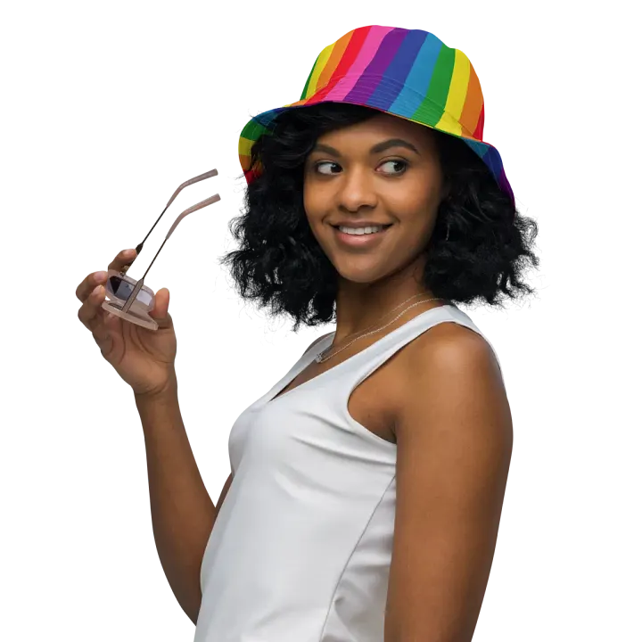 1978 Rainbow Pride Flag = 8-Color - All-Over Print Bucket Hat product image (1)