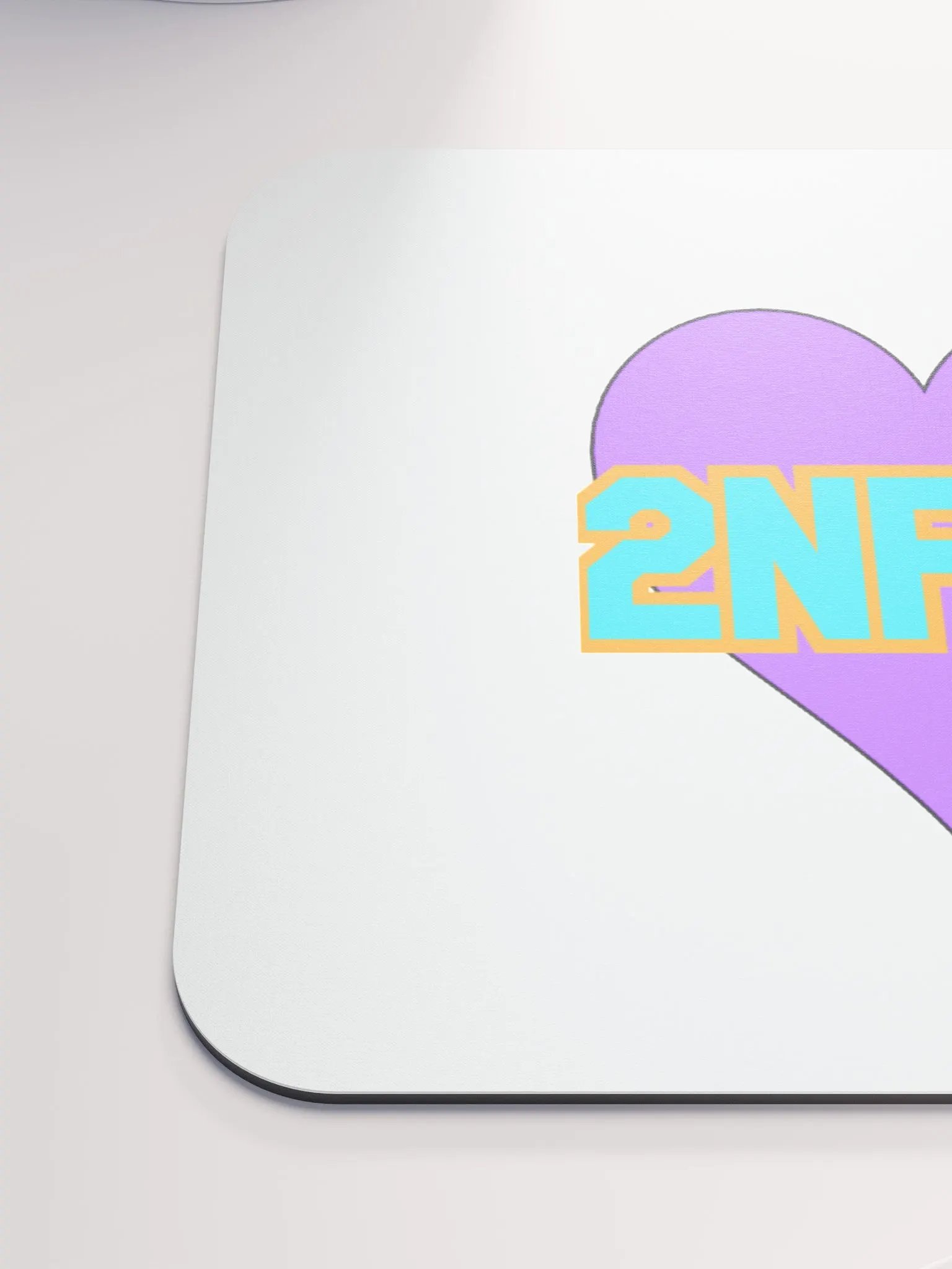 2NFAM Heart Classic Mouse Pad (White) product image (6)