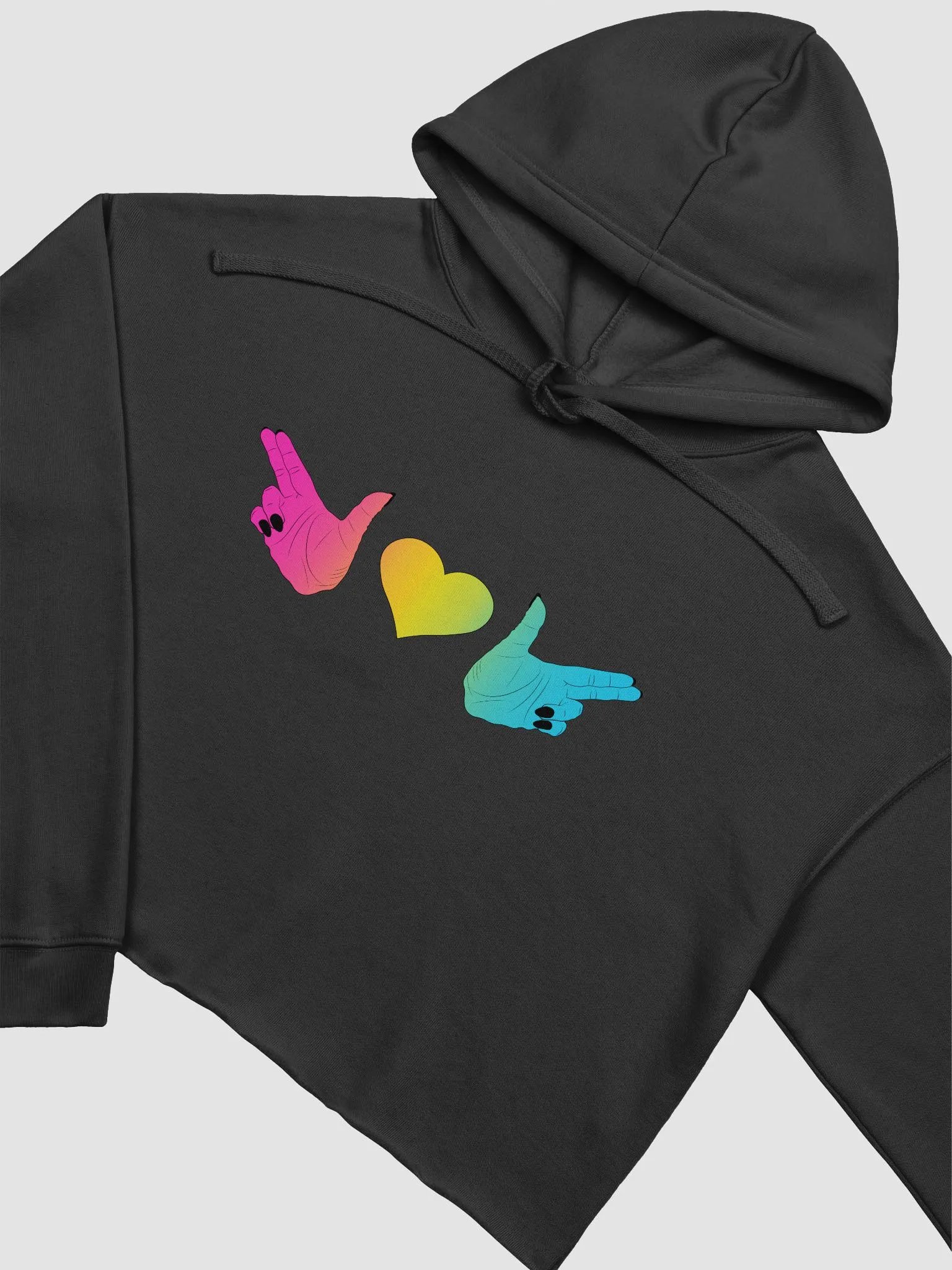 Finger Guns (pan flag) Crop Hoodie product image (23)