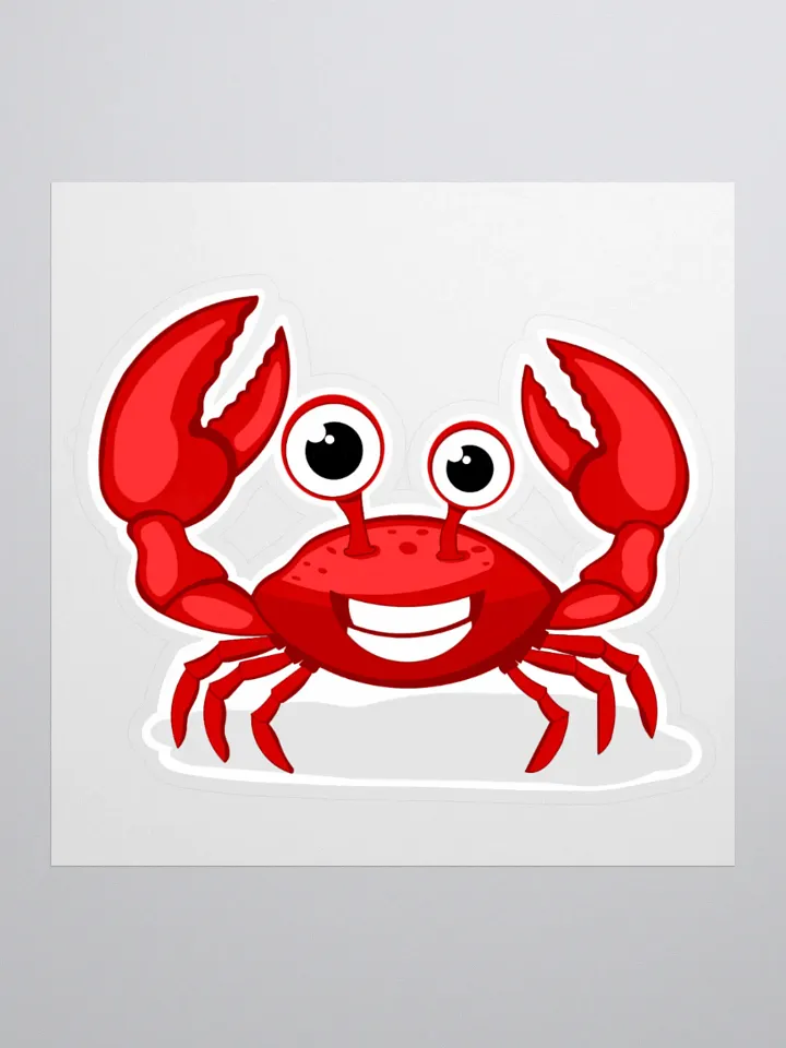 Cheerful Crab Kiss Cut Stickers product image (1)