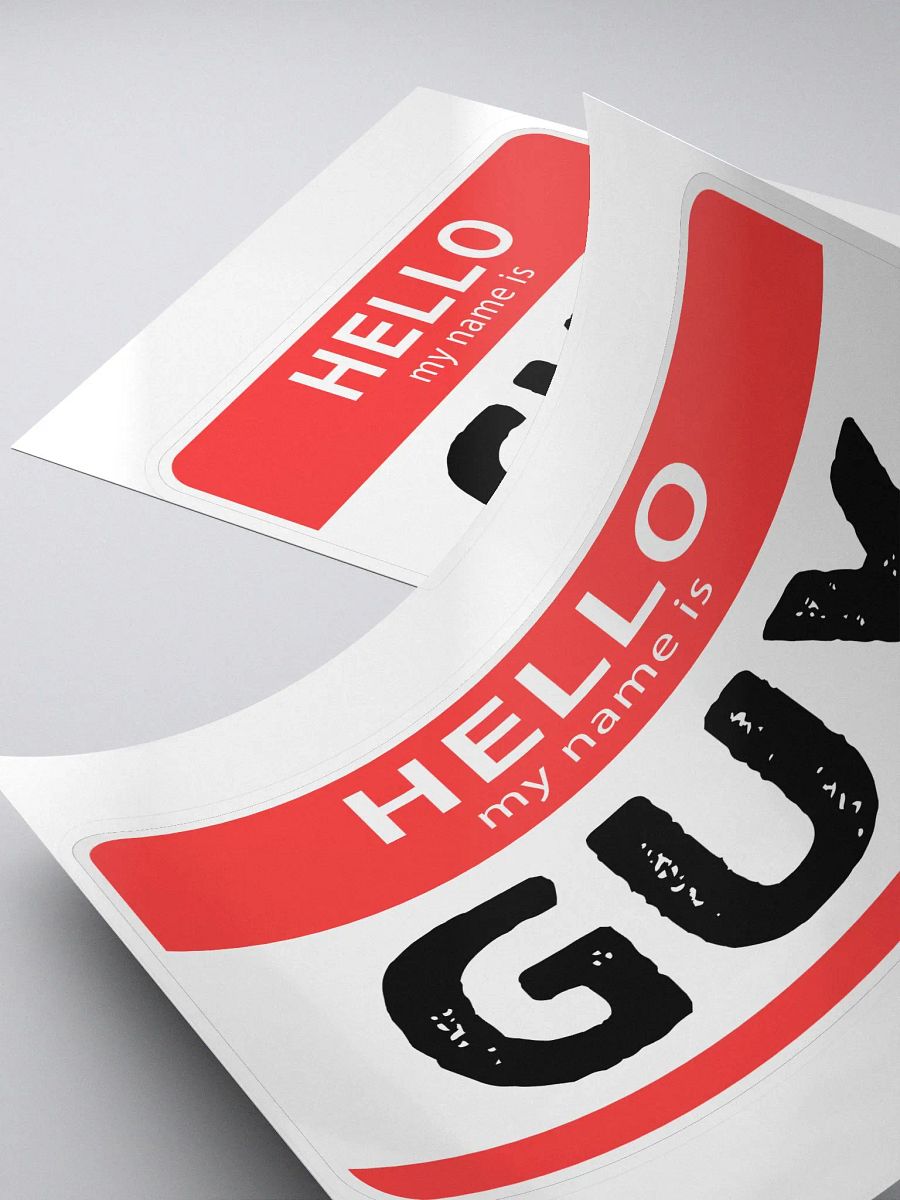 Hello my name is Guy sticker product image (4)