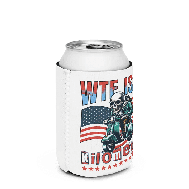 WTF Is a Kilometer? Skeleton Scooter Can Cooler product image (2)