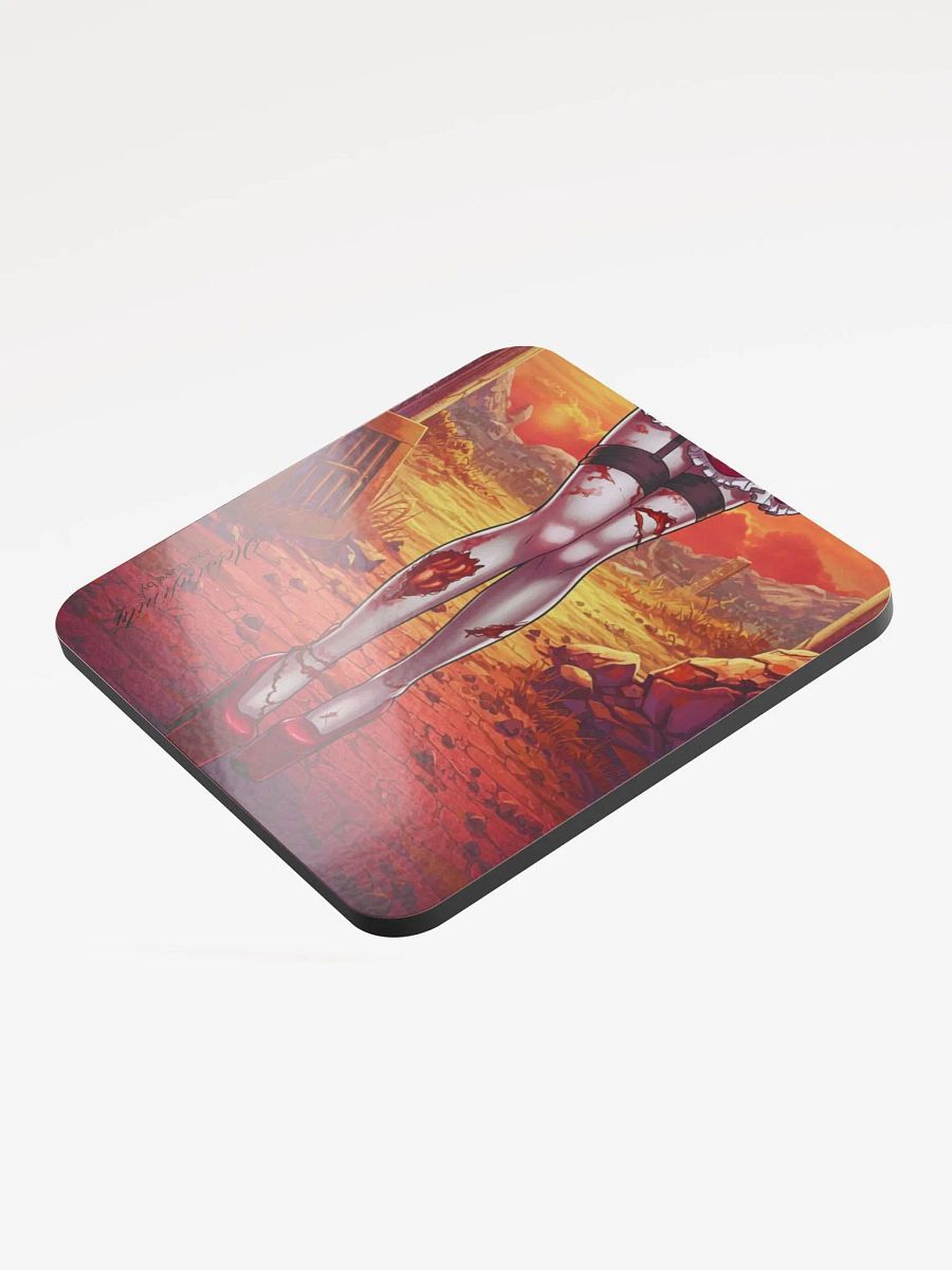 V3 Zombie Pinup Glossed Cork Coaster (Bottom) product image (3)