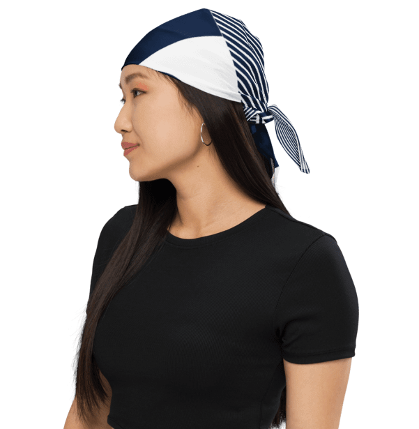 Geometric Navy Blue Bliss Bandana product image (2)