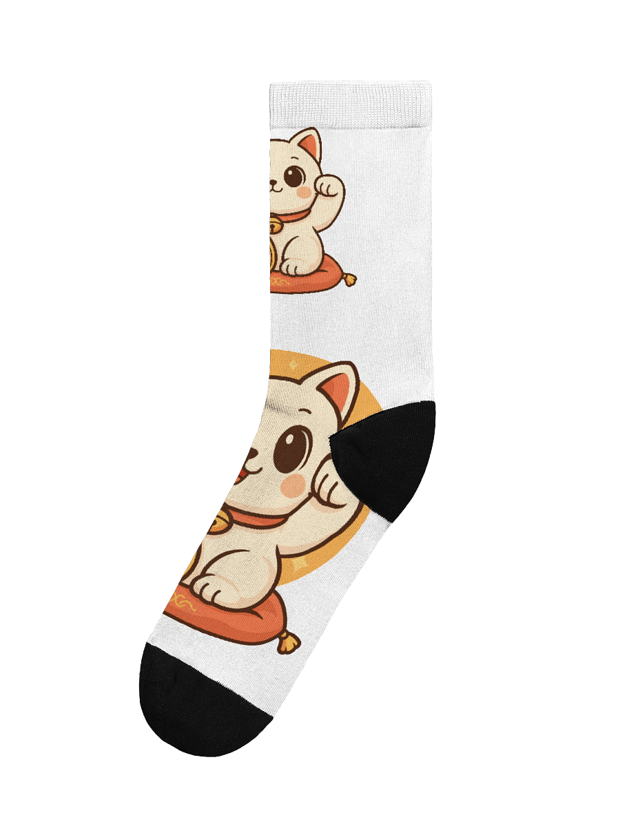 Lucky Cat Recycled Crew Socks product image (1)