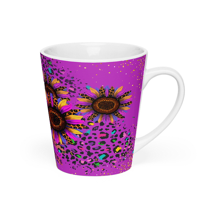 Leopard Print Sunflower Teacher Appreciation Latte Mug for best teachers product image (2)