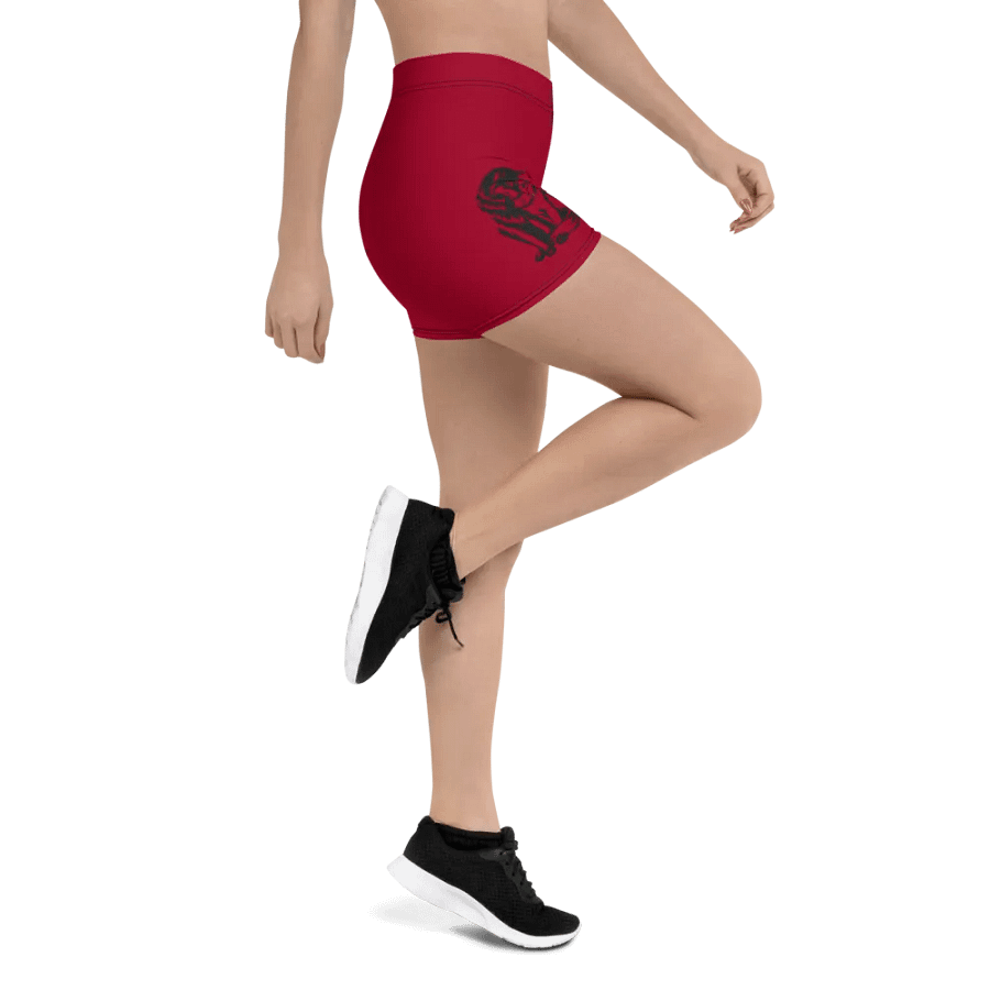 Red Mystic Wolf All-Over Print Shorts product image (4)