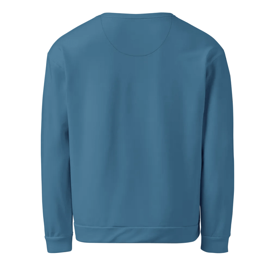 Plain Medium Blue True Summer Unisex Recycled Polyester Heavyweight Premium Sweatshirt by Treasure Pie product image (3)