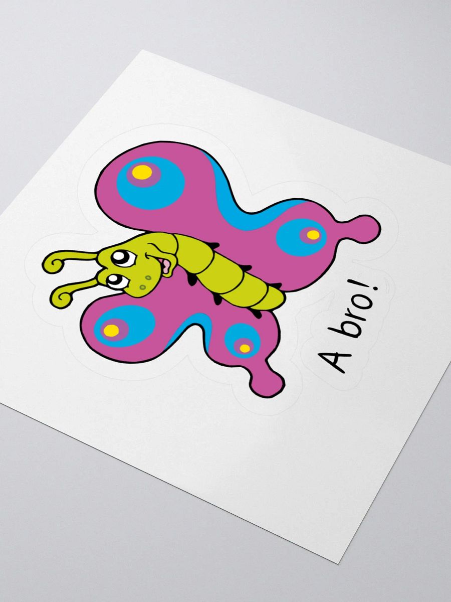 Funny guy Butterfly Kiss Cut Sticker 005 product image (3)