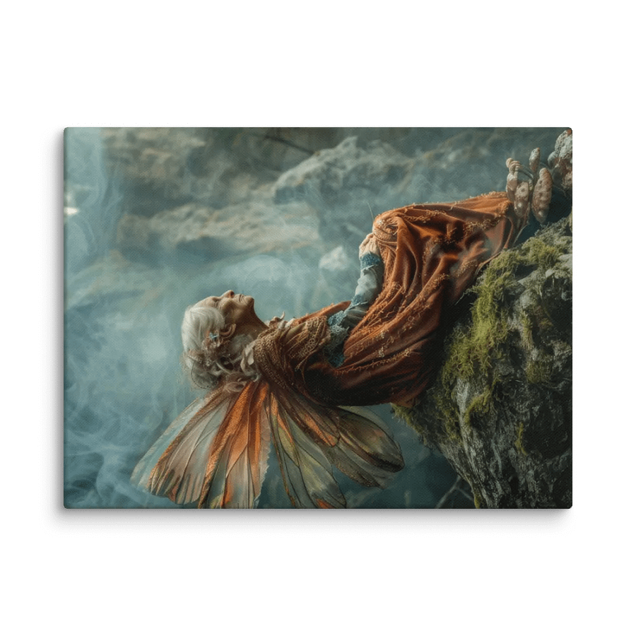 Elder fairy on a rock - Canvas product image (1)