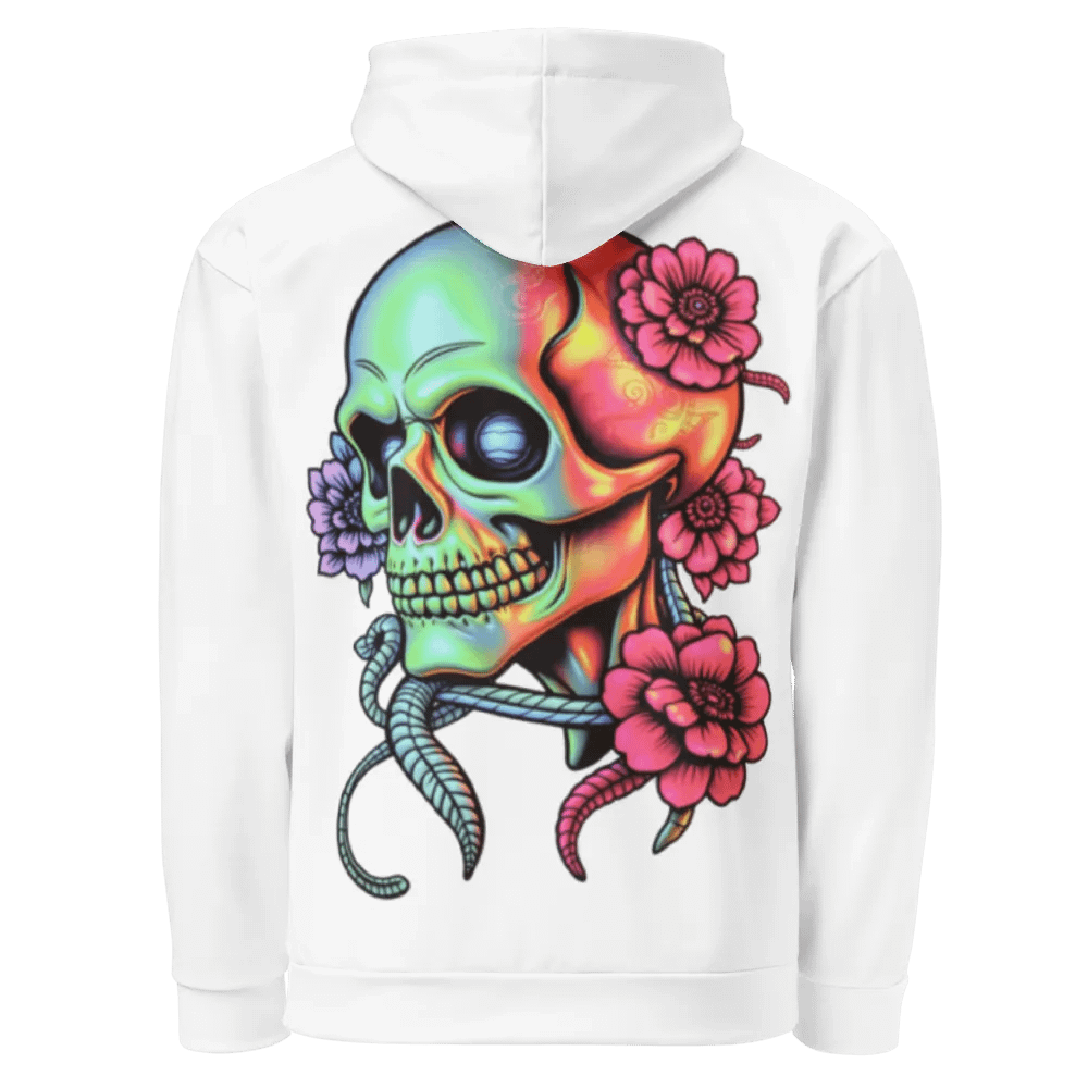 Rebel Bloom Unisex Hoodie - White product image (3)