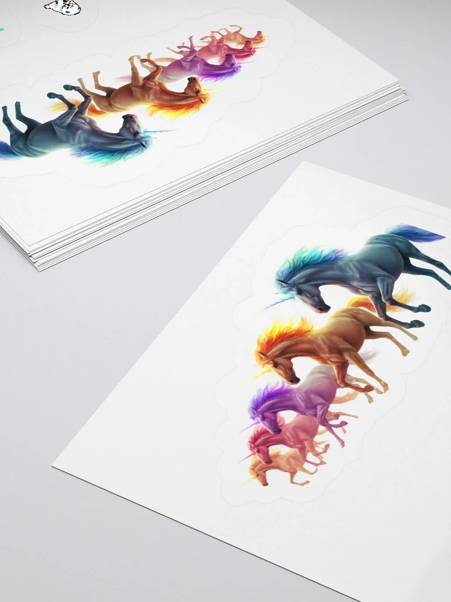 Fantastical Unicorns Kiss Cut Sticker Set product image (11)
