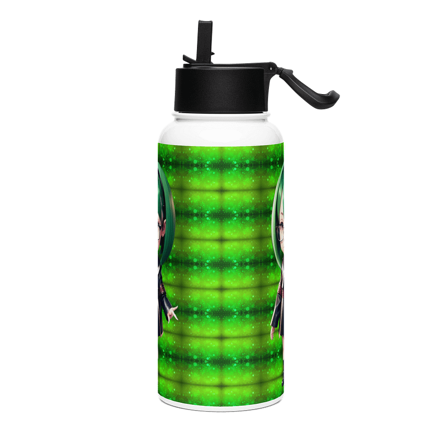 (GREEN CHIBI) K Stainless Steel Water Bottle with a Straw Lid product image (3)