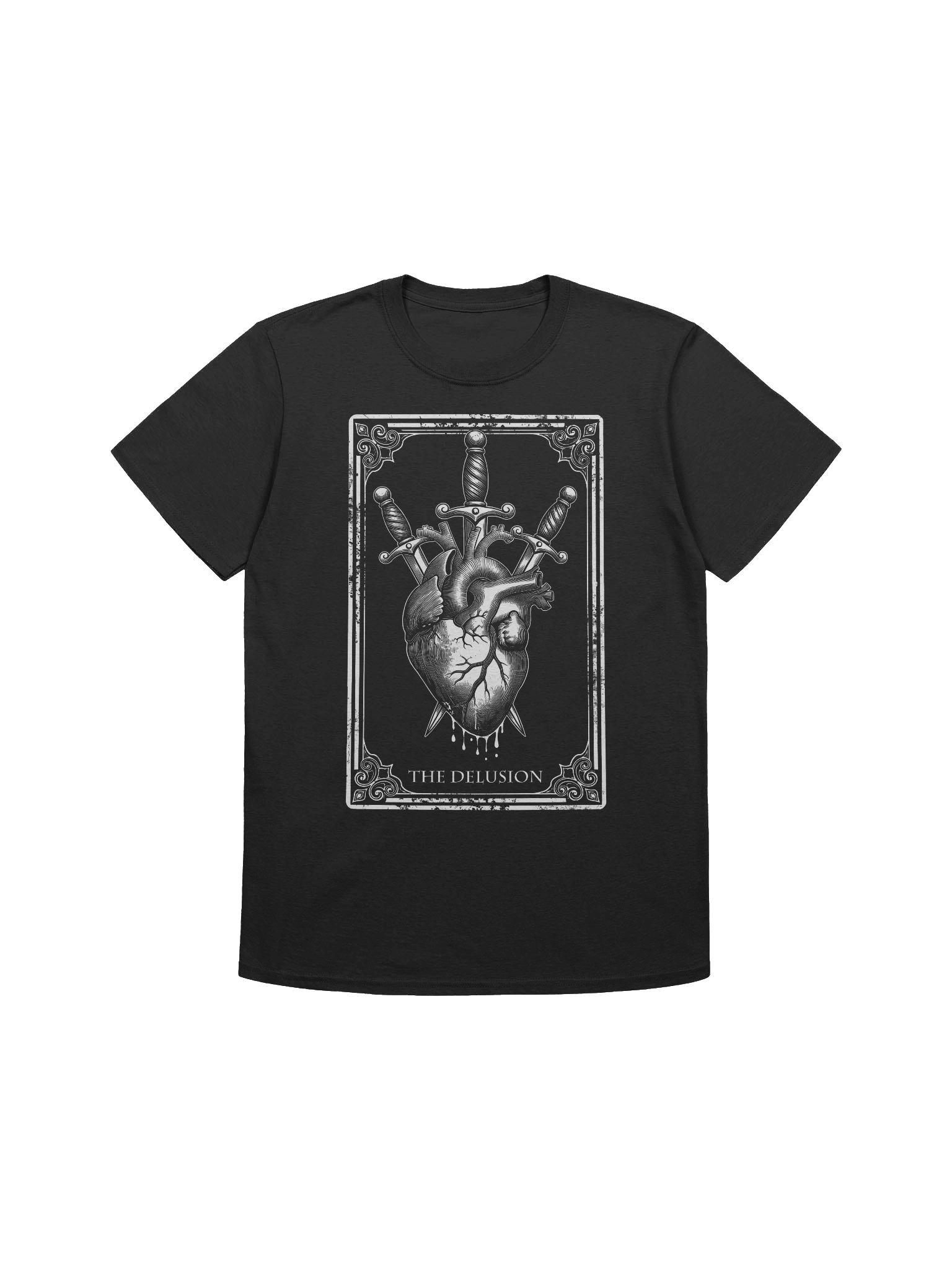 The Delusion Tarot Card Three of Swords Gothic Grunge Streetwear T-Shirt product image (2)