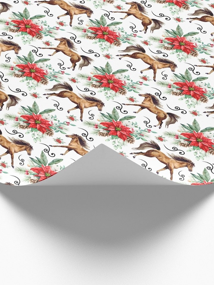 Elegant Horses Christmas Gift Wrapping Paper product image (2)