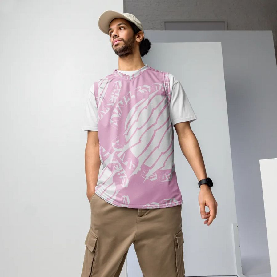 [ ITZJOEL44 ] PINK/WHITE Basketball Jersey product image (5)