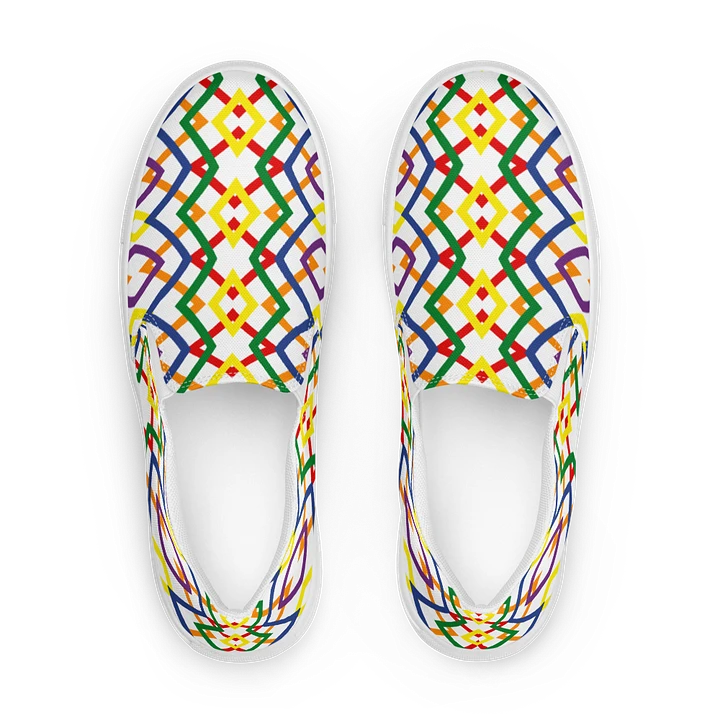 Mens Slip On Canvas - Rainbow (b) product image (1)