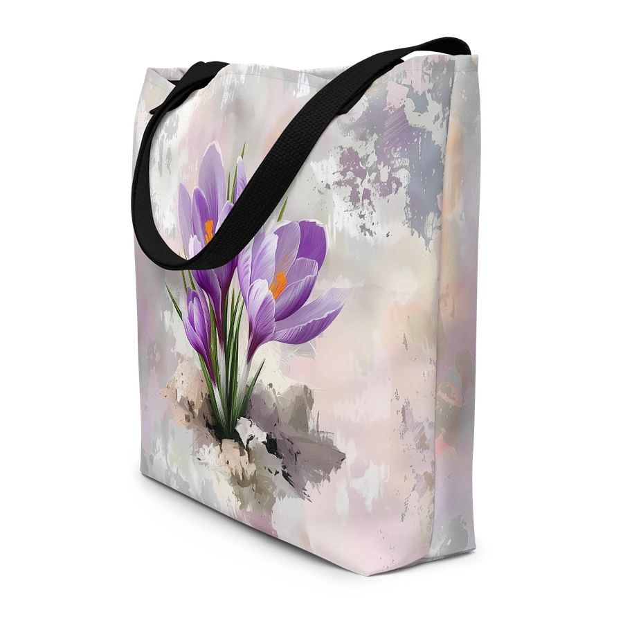 Tote Bag: Vintage Purple Crocus Flowers Floral Design product image (4)