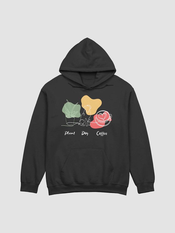 Line Art Plant, Dog, Coffee Hoodie product image (2)