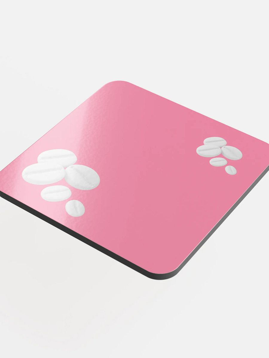 Pink I Swear They Are Coffee Beans! White Coffee Beans Coaster product image (4)