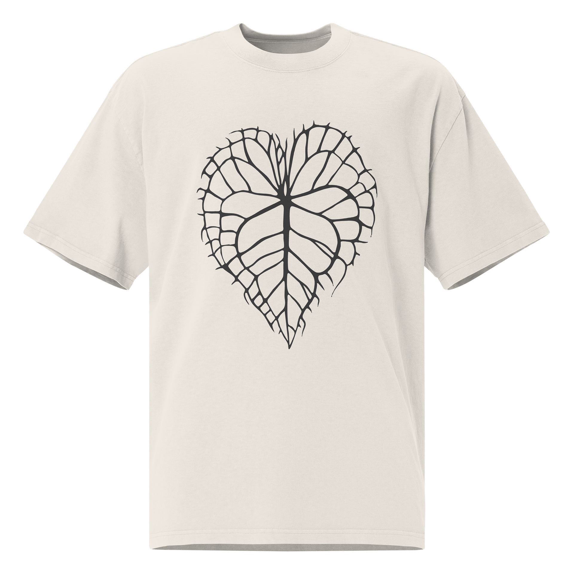 ANTHURIUM CLARINERVIUM SKELETON - Oversized Faded T-Shirt product image (1)