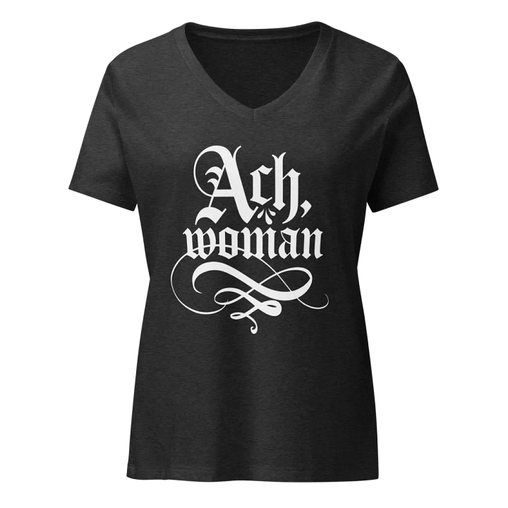 "Ach, Woman" Women's V-neck T-shirt product image (1)