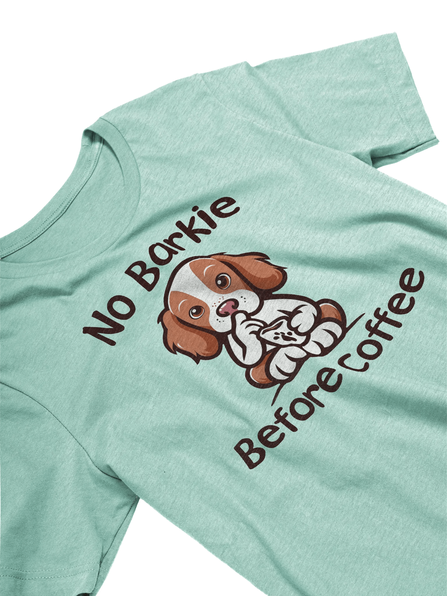 No Barkie Before Coffee Brittany T-Shirt product image (2)