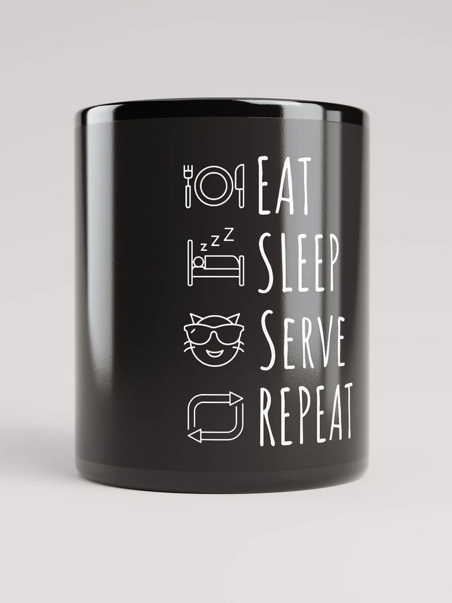 Eat Sleep Serve Repeat Mug For Cat Lovers product image (1)