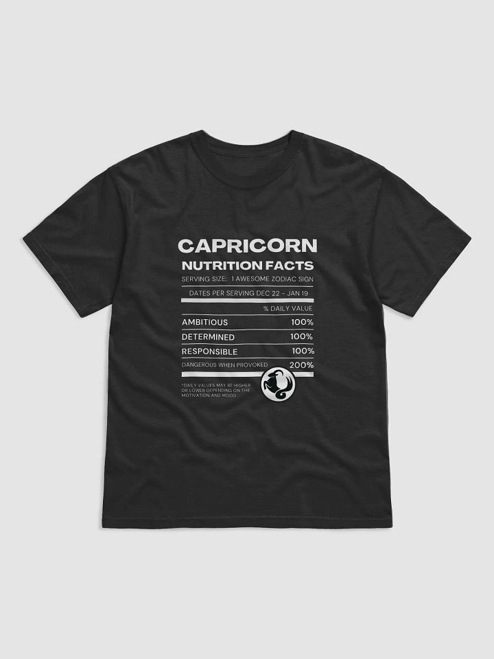 Capricorn Nutrition Facts T-Shirt product image (2)