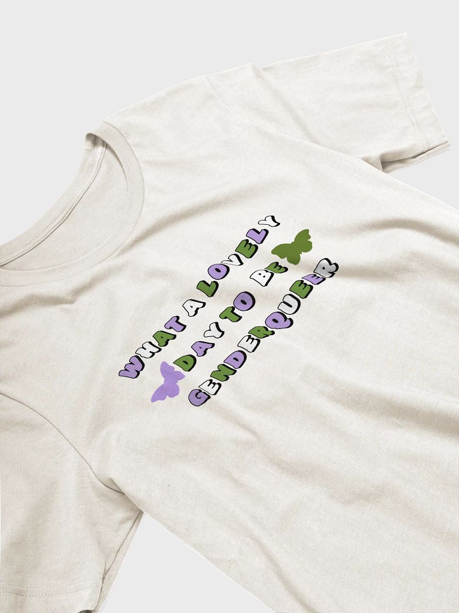 what a lovely day to be genderqueer t-shirt product image (3)