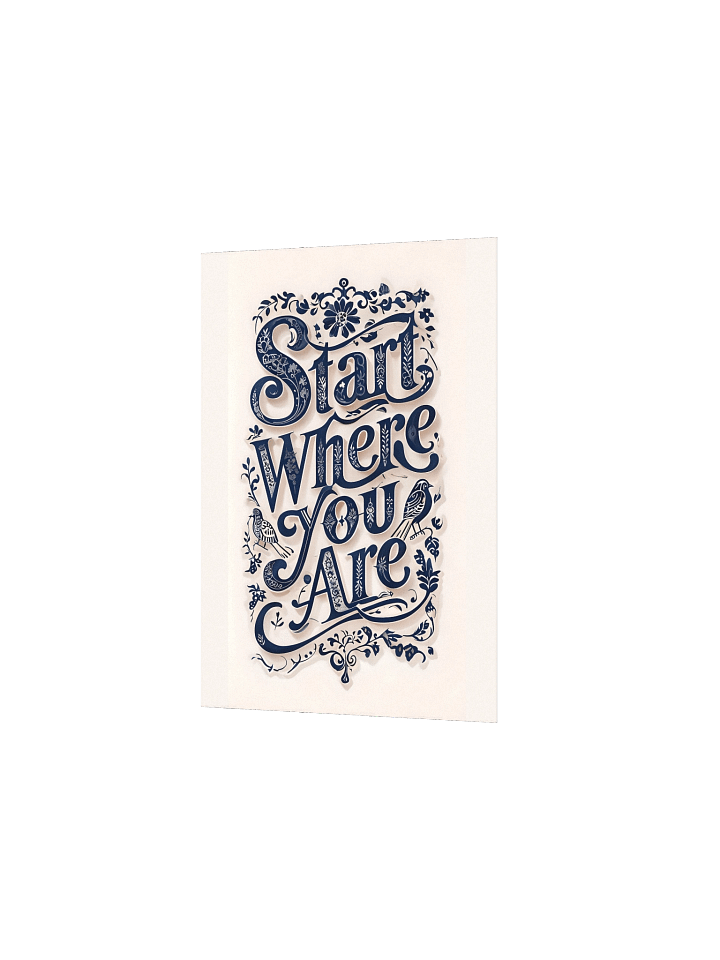 Start Where You Are – Decorative Typography Beige Background Poster product image (14)