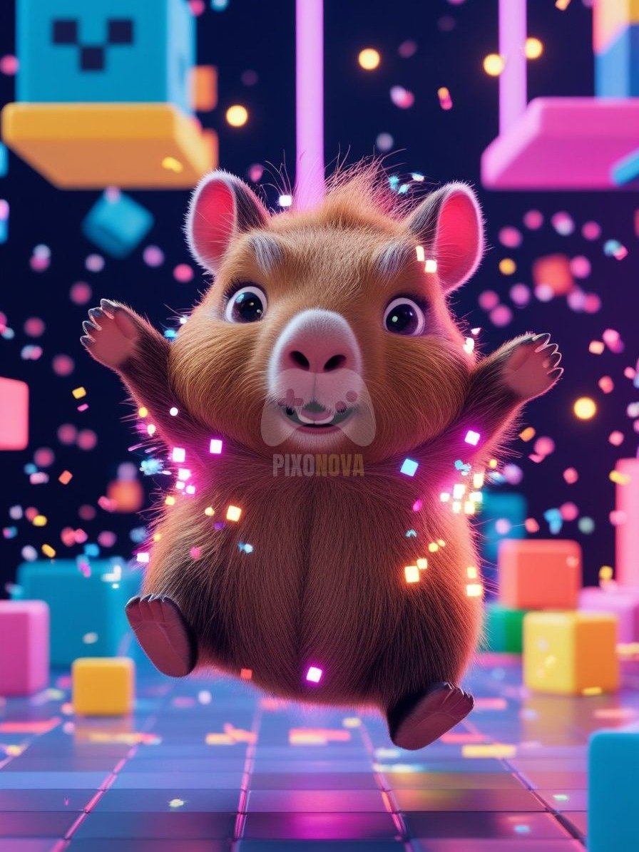 Spiky Sprint Symphony – Prickle Pop Pulse | Capybara Mascot Art (896x1344px, 4 Variations, PNG + PDF) product image (2)