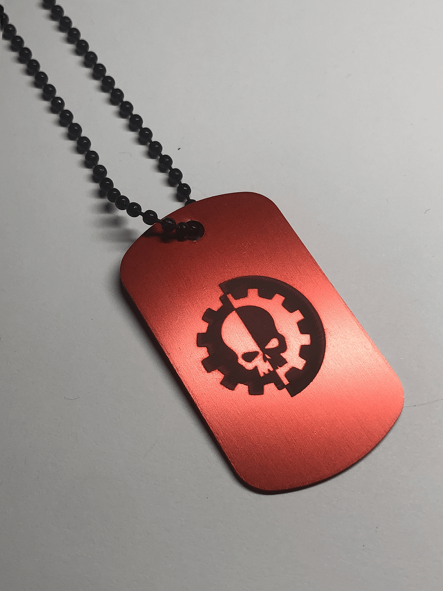 MECH - Engraved Dog Tag Pendant Necklace product image (1)