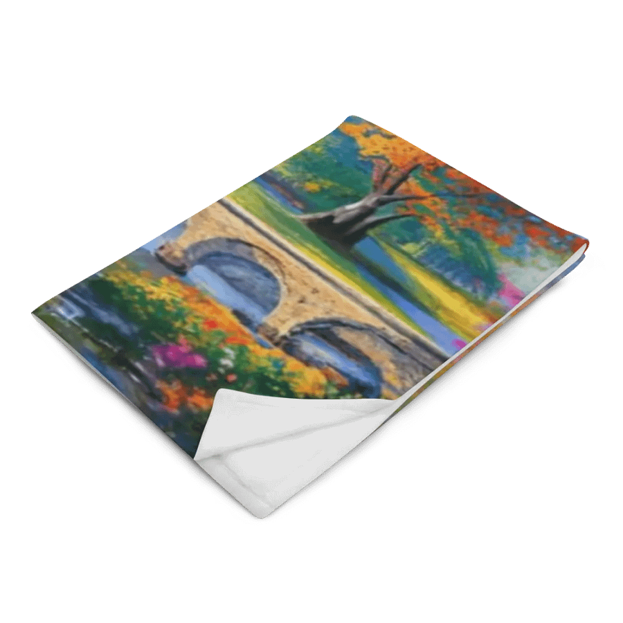 Tranquil Landscape Cottage Throw Blanket product image (4)
