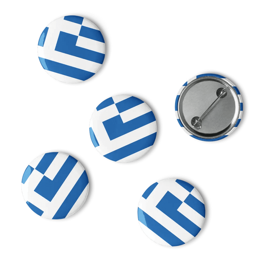 Greek Flag Circle Pins product image (5)