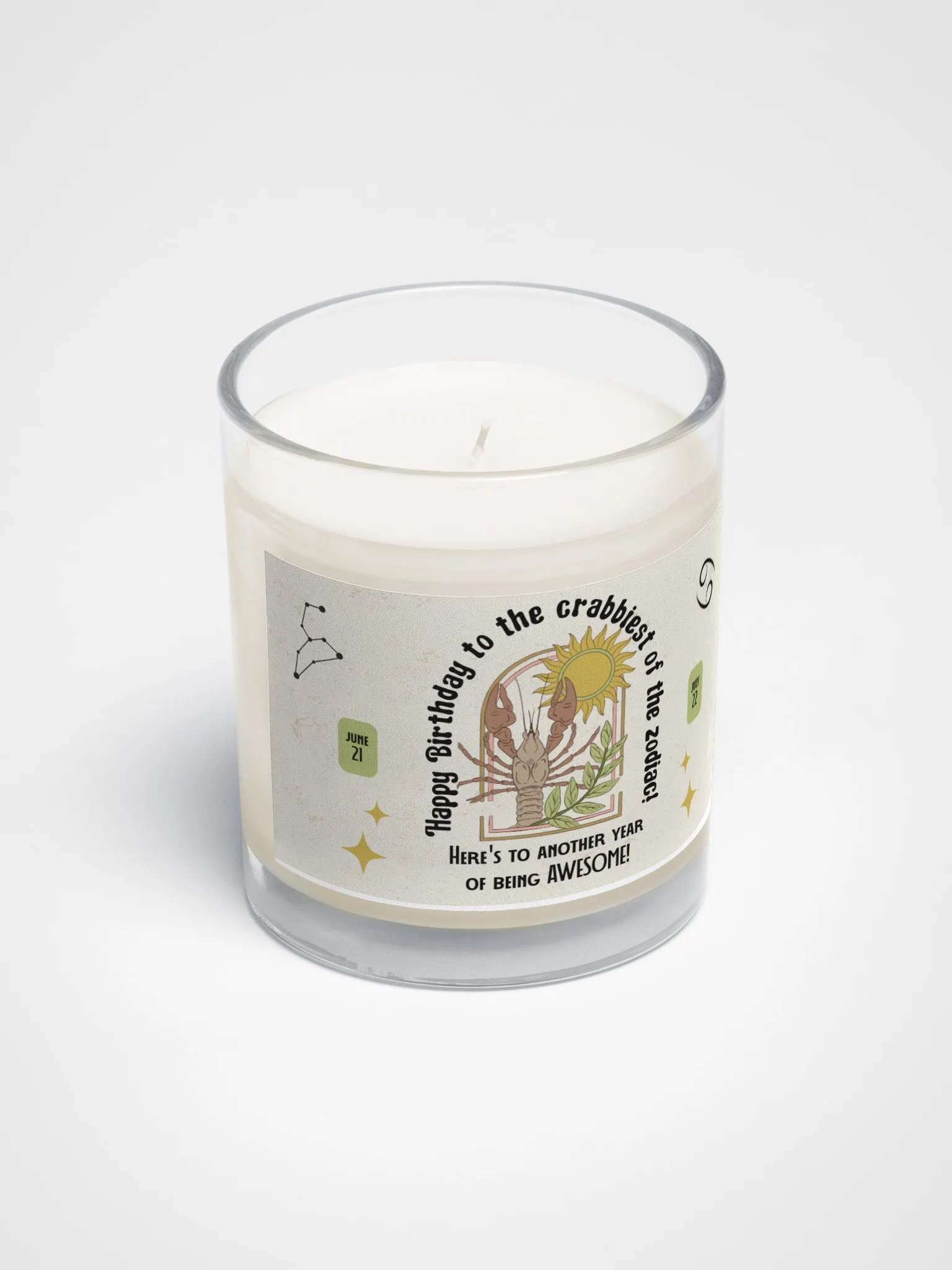 Zodiac Gemini Birthdate Candle Retro Design, Birth Month Birthday Gift product image (3)