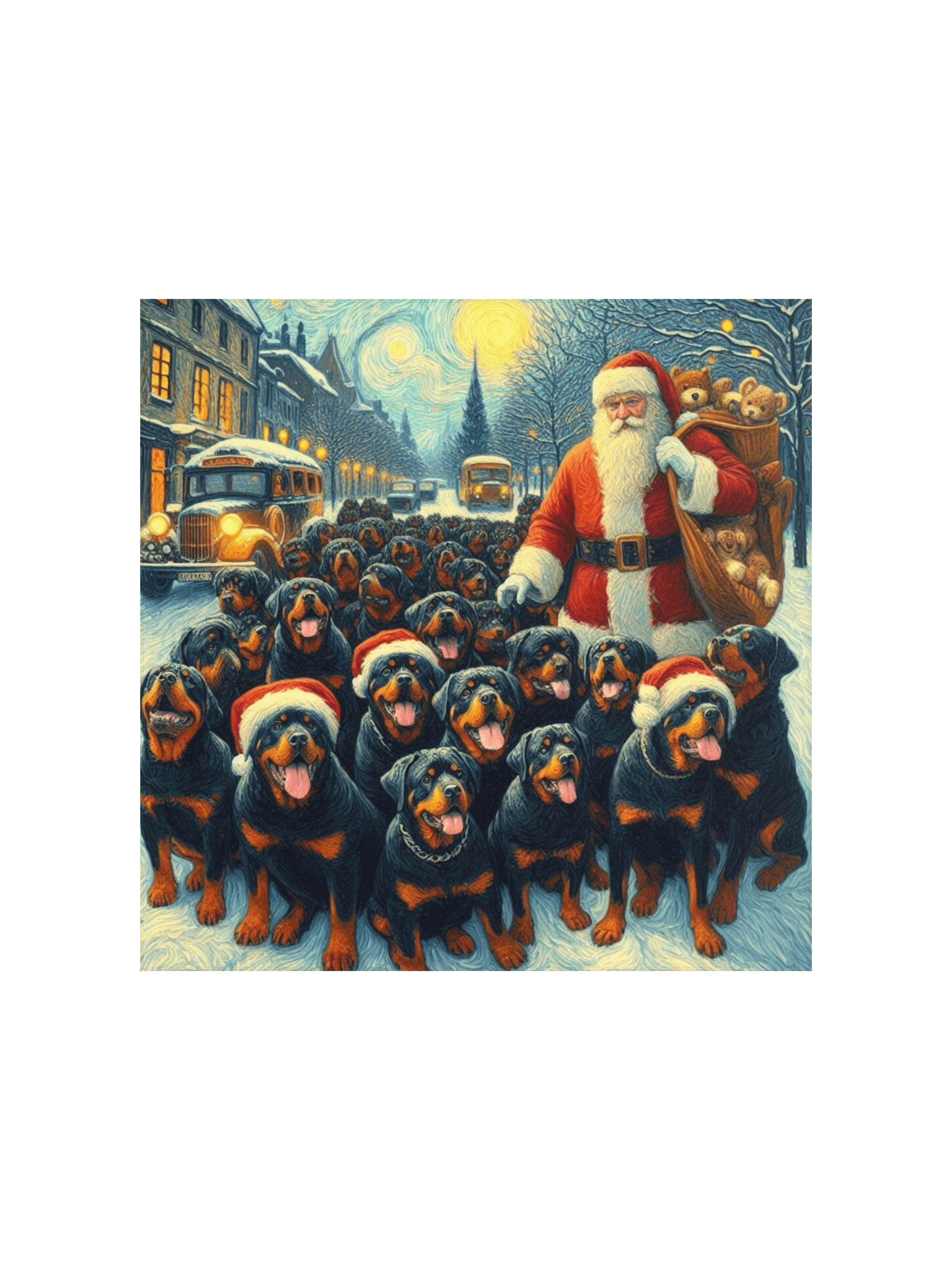 Santa's Rottweiler Wonderland Poster product image (4)