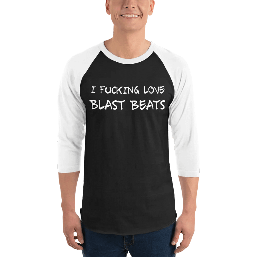 I Love Blast Beats raglan product image (4)