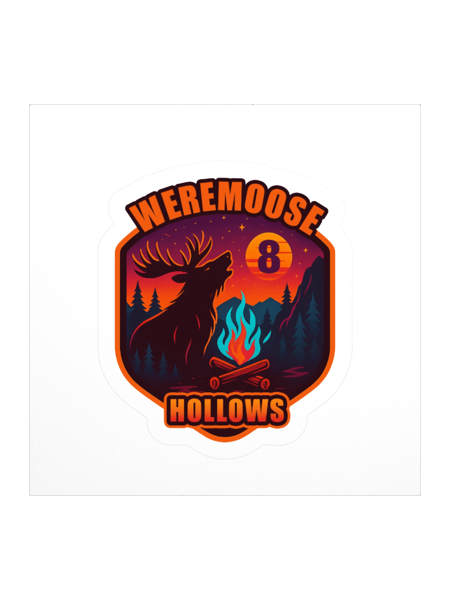 Limited Edition 8 Year Anniversary Camp Weremoose Hollows Sticker product image (2)